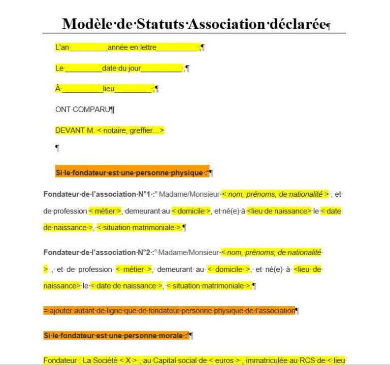 Statuts d'une association notre modèle gratuit (Mise à jour 2023)