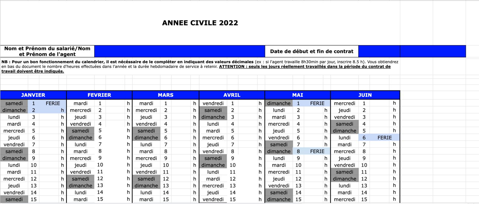 Modèle Annualisation Du Temps De Travail (Mise à Jour 2023)