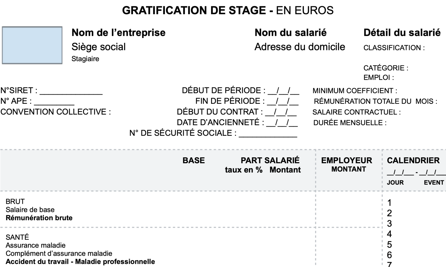 Modèle De Fiche De Paie D'un Stagiaire (Mise à Jour 2024)